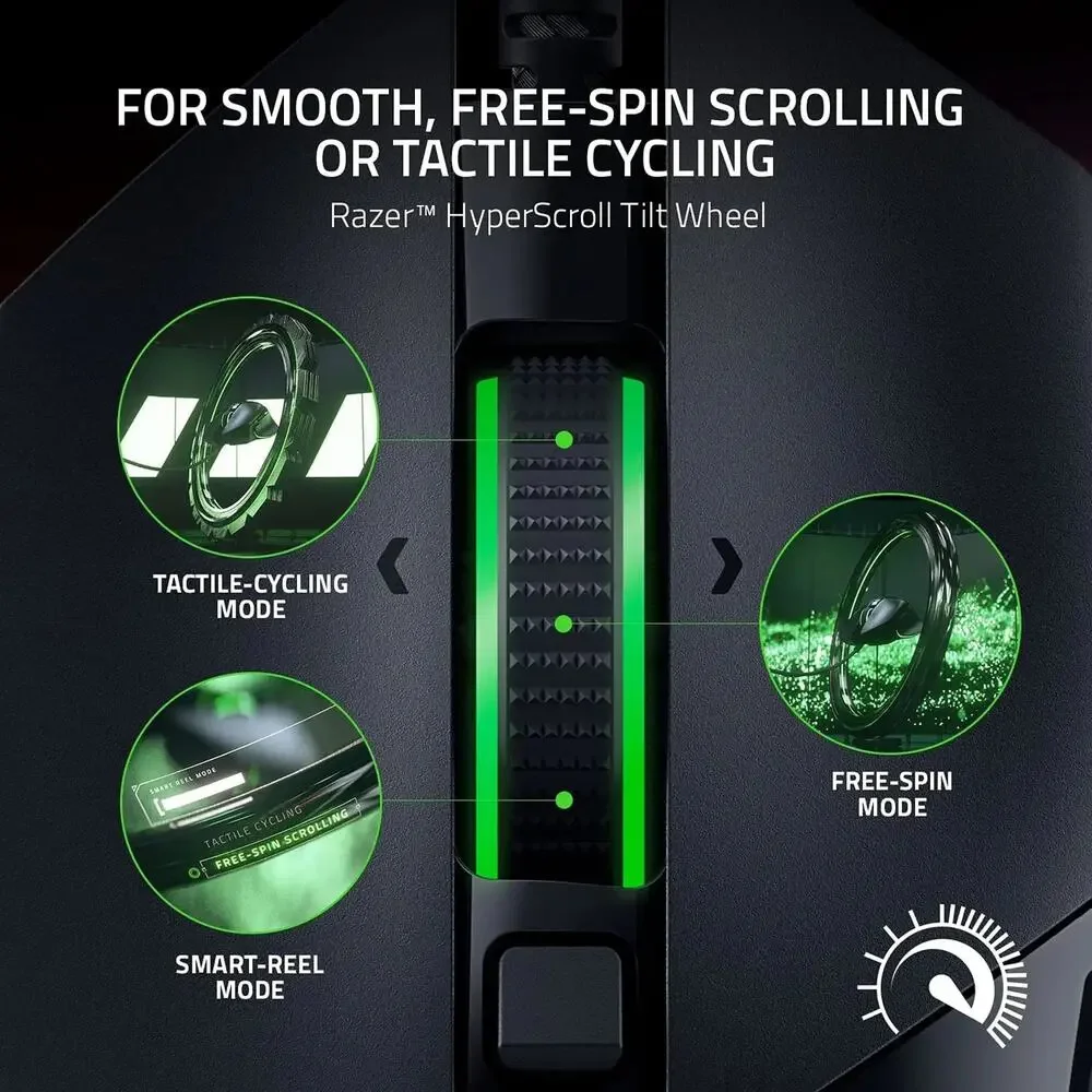 Razer Basilisk V3 Gaming Mouse 26K DPI RGB Customizable Ergonomic Design